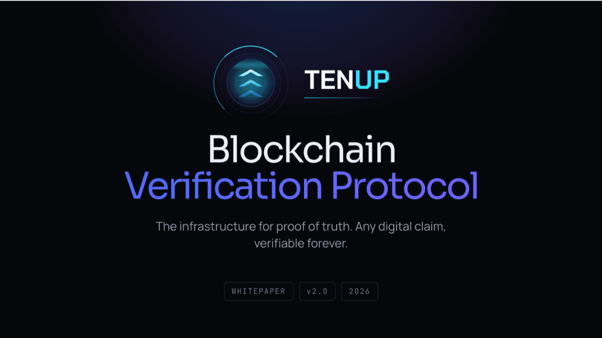 Cover of the TENUP Protocol whitepaper, v2.0